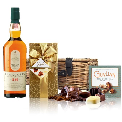 Lagavulin 16 Year Old Single Malt Whisky 70cl And Chocolates Hamper